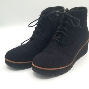 Eileen Fisher Crew Felted Lace-Up Bootie Size 10
